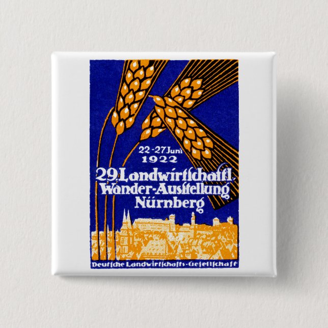 1922 Nuremberg Agricultural Exposition Button (Front)