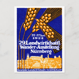 1922 Nuremberg Agricultural Exposition Postcard