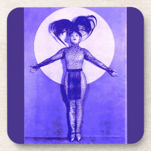 1922 oddball movie star get-up - blue beverage coaster