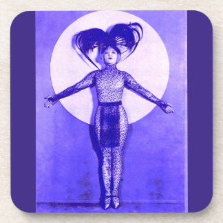 1922 oddball movie star get-up - blue beverage coaster