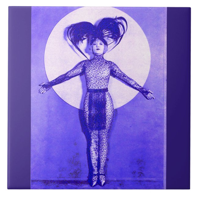 1922 oddball movie star get-up - blue ceramic tile (Front)