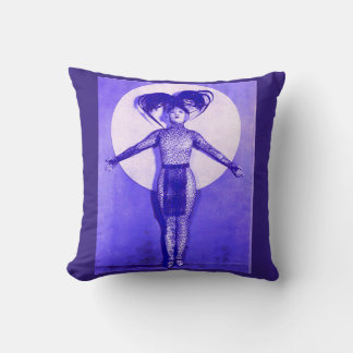 1922 oddball movie star get-up - blue throw pillow