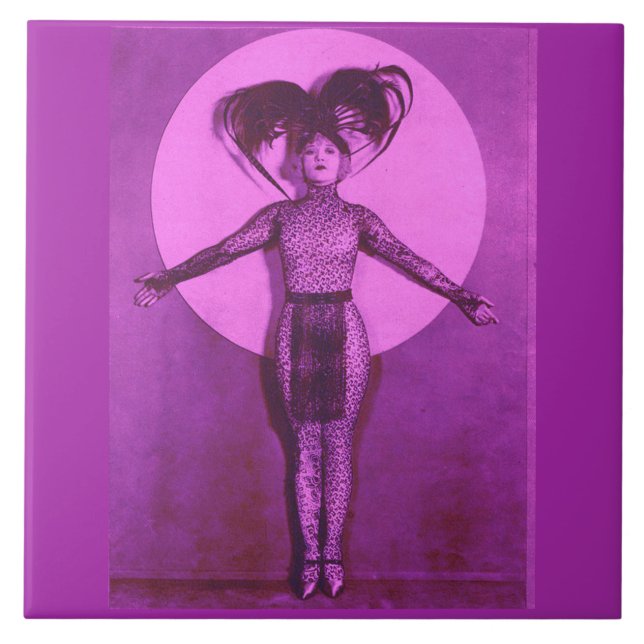 1922 oddball movie star get-up - lavender ceramic tile (Front)