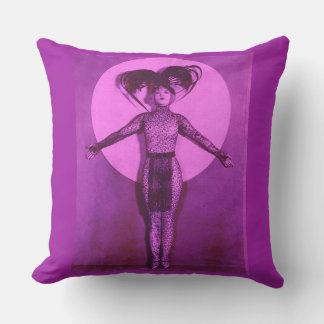 1922 oddball movie star get-up - lavender throw pillow
