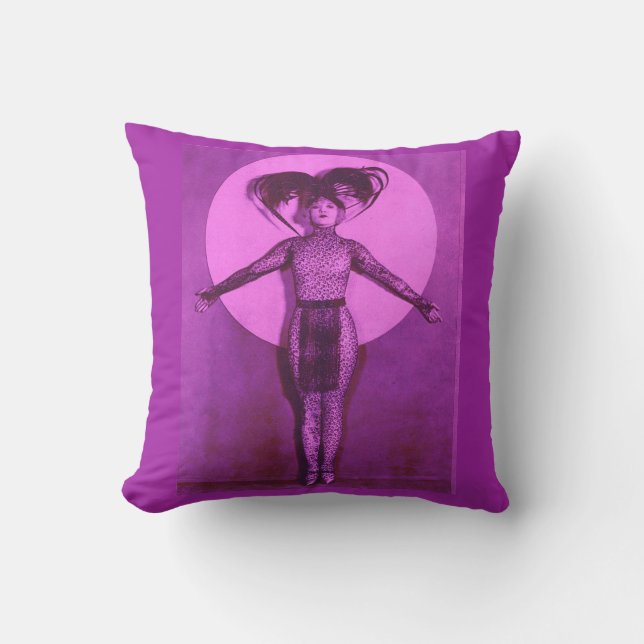 1922 oddball movie star get-up - lavender throw pillow (Front)