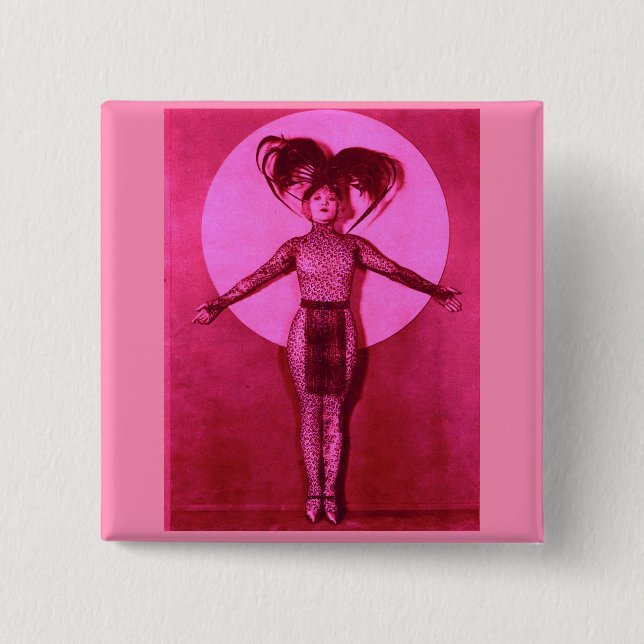 1922 oddball movie star get-up - pink button (Front)