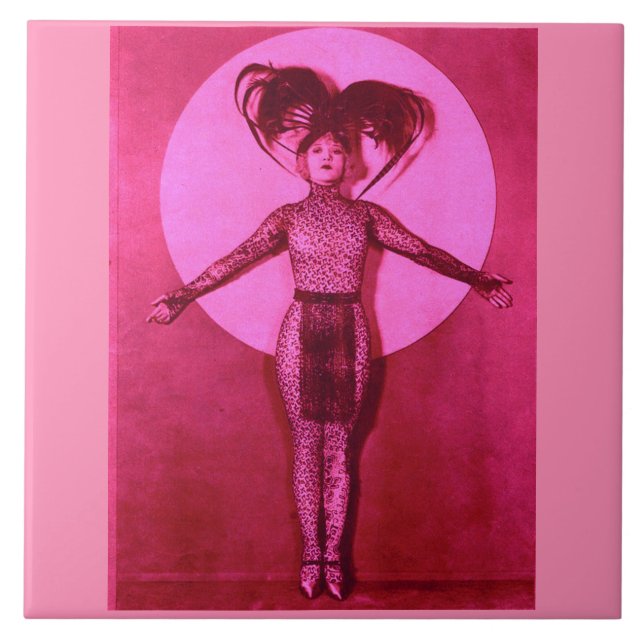 1922 oddball movie star get-up - pink ceramic tile (Front)