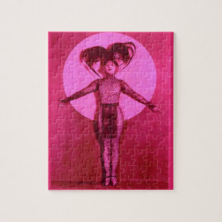 1922 oddball movie star get-up - pink jigsaw puzzle
