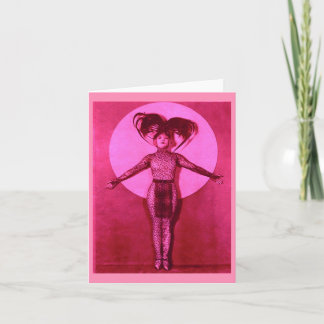 1922 oddball movie star get-up - pink note card