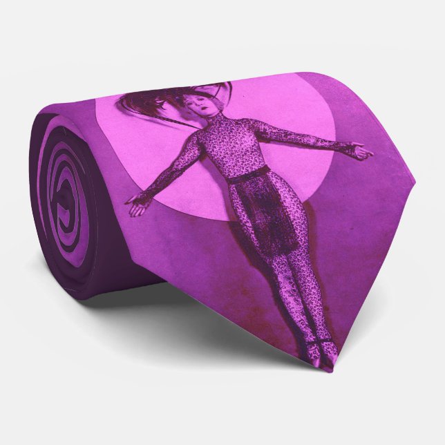 1922 oddball movie star get-up print - lavender neck tie (Rolled)