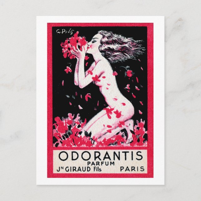 1922 Odorantis French perfume Postcard (Front)