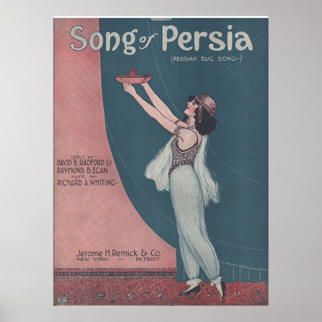 1922 Song of Persia Poster (Front)