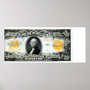 1922 US Gold Certificate Poster