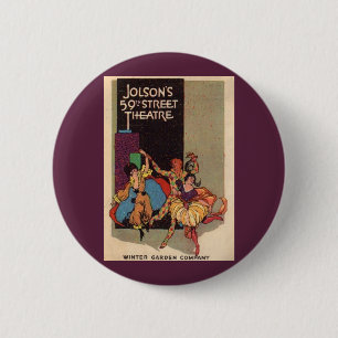 1923 Al Jolson’s Theatre playbill cover Button
