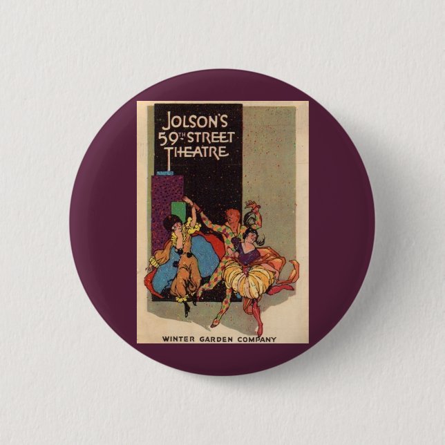 1923 Al Jolson’s Theatre playbill cover Button (Front)