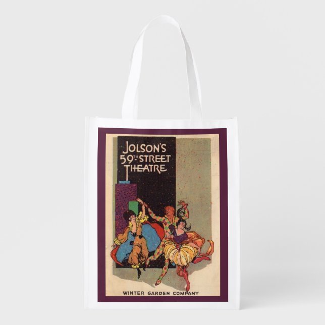 1923 Al Jolson’s Theatre playbill cover Grocery Bag (Front)