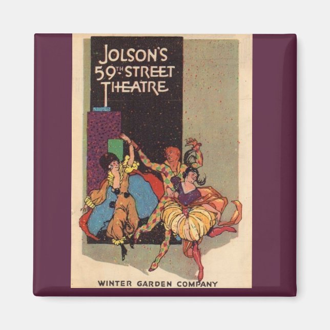 1923 Al Jolson’s Theatre playbill cover Magnet (Front)