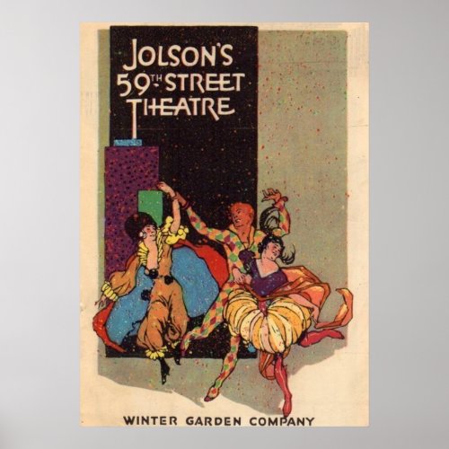 1923 Al Jolsons Theatre playbill cover Poster