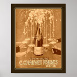 1923 Art Deco Champagne Ad Poster<br><div class="desc">1923,  Art Deco,  advertisement for G. Chauvet Freres Champagne.</div>