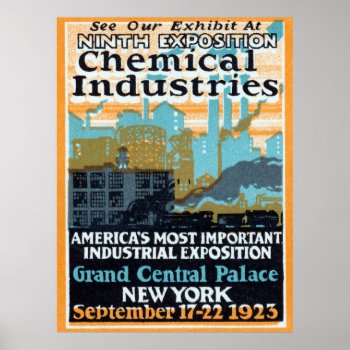 1923 Chemical Industry Exposition  Poster by historicimage at Zazzle