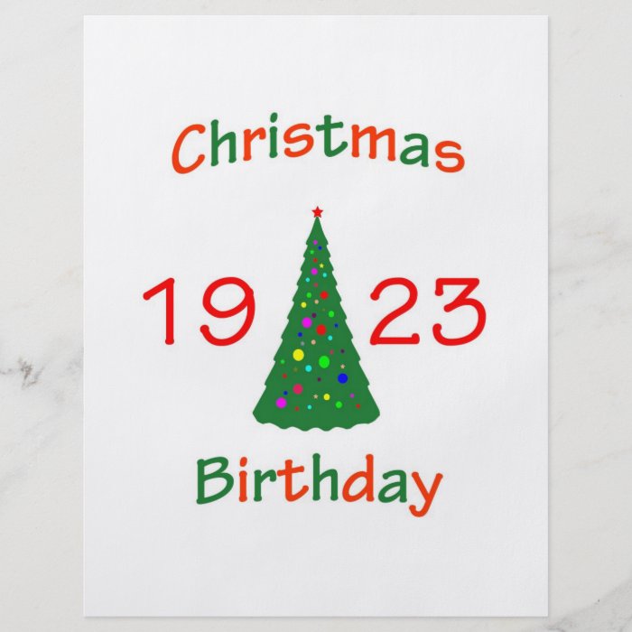 1923 Christmas Birthday Flyer Design