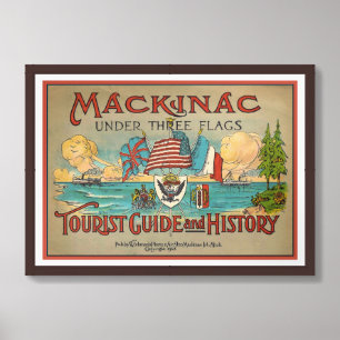 1923 MACKINAC ISLAND BROCHURE  FRAMED ART