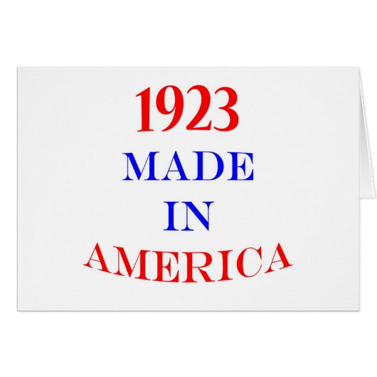 1923 Made in America Cards (Front Horizontal)