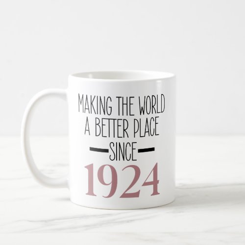 1924 Birthday 100th Years Old Gifts Women Coffee Mug