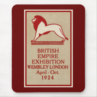 1924 British Empire Exhibition Poster Mouse Pad