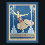 1924 George Barbier Art Deco Poster<br><div class="desc">Art Deco Dancer print from Gazette du Bon Ton ca 1924 Paris by George Barbier</div>