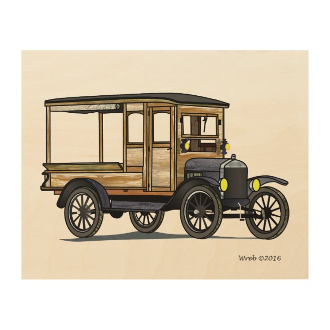 1924 IHC Huckster Wood Wall Decor (Front)