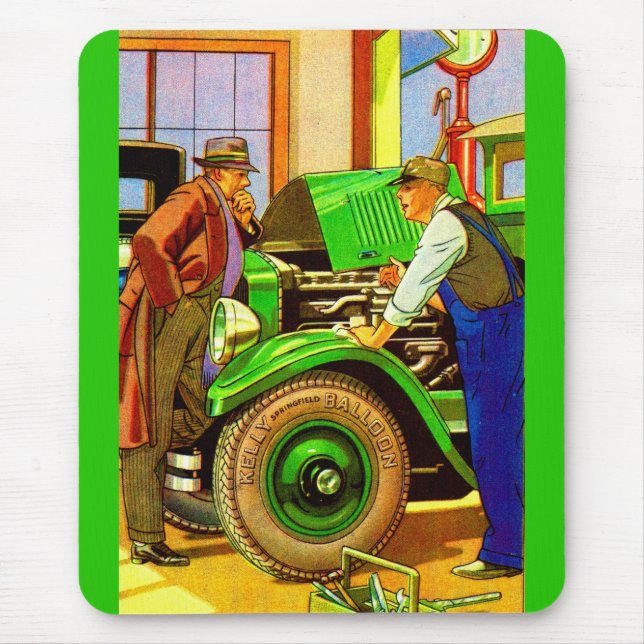 1924 Kelly Springfield balloon tires ad Mouse Pad (Front)