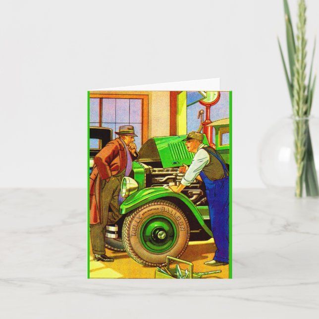 1924 Kelly Springfield balloon tires ad Note Card (Front)