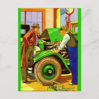 1924 Kelly Springfield balloon tires ad Postcard