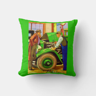 1924 Kelly Springfield balloon tires ad print Throw Pillow