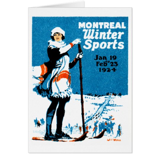 1924 Montreal Winter Sports Poster Card