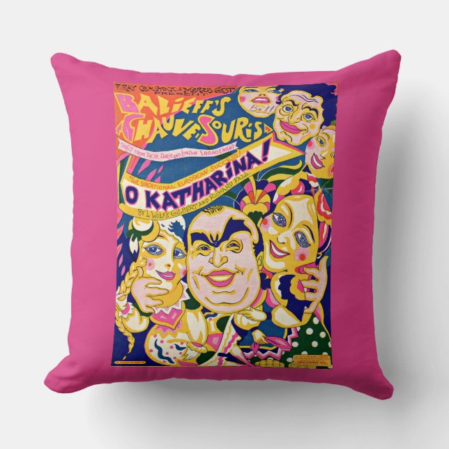 1924 ‘O Katharina’ sheet music cover Throw Pillow (Front)