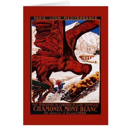 1924 Olympic Winter Games Poster Cards (Front)