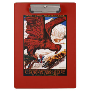 1924 Olympic Winter Games Poster Clipboard