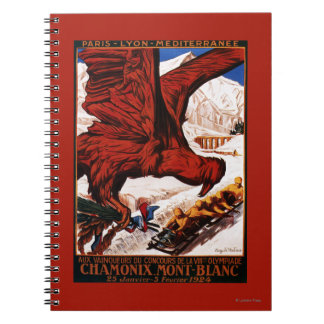 1924 Olympic Winter Games Poster Notebook