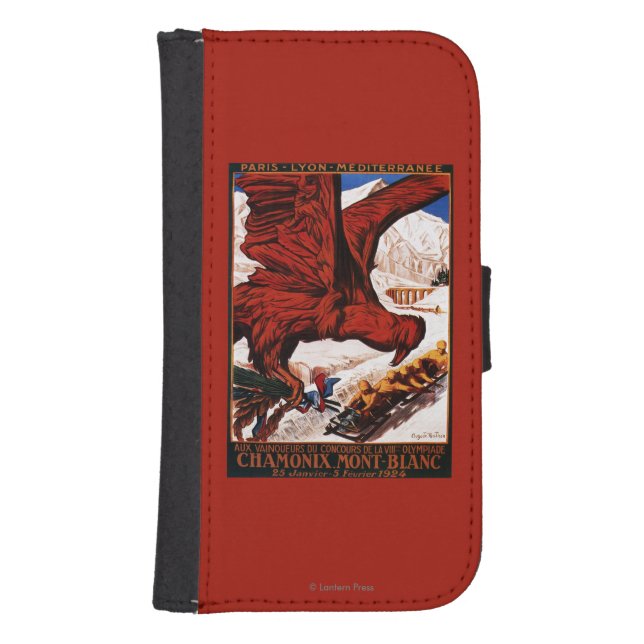1924 Olympic Winter Games Poster Samsung Galaxy Wallet Case (Front)