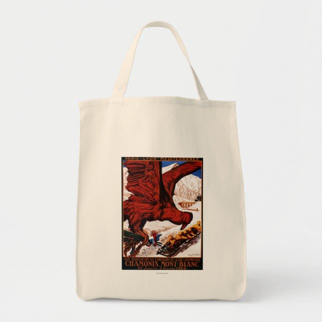 1924 Olympic Winter Games Poster Tote Bag (Front)