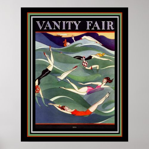 1924 Vanity Fair Deco Swimsuit Cover 16x20 Poster
