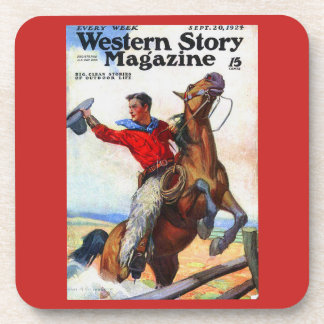 1924 Western Story magazine cover Beverage Coaster