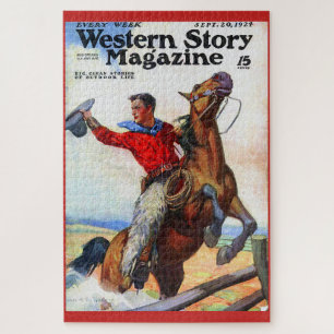 1924 Western Story magazine cover Jigsaw Puzzle