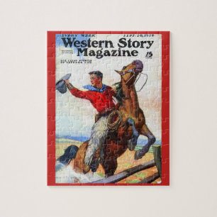 1924 Western Story magazine cover Jigsaw Puzzle
