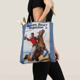 1924 Western Story magazine cover print. Tote Bag