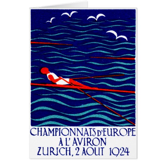 1924 Zurich Rowing Poster Cards (Front)