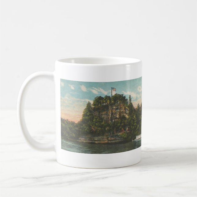1925 & 1939 Starved Rock Postcards Illinois Coffee Mug (Left)