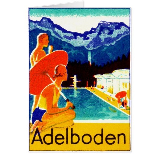 1925 Adelboden Switzerland Poster Cards (Front)